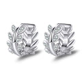 Damen Ohrringe mit floralem Blattdesign und funkelnden Zirkonia Shop Nory