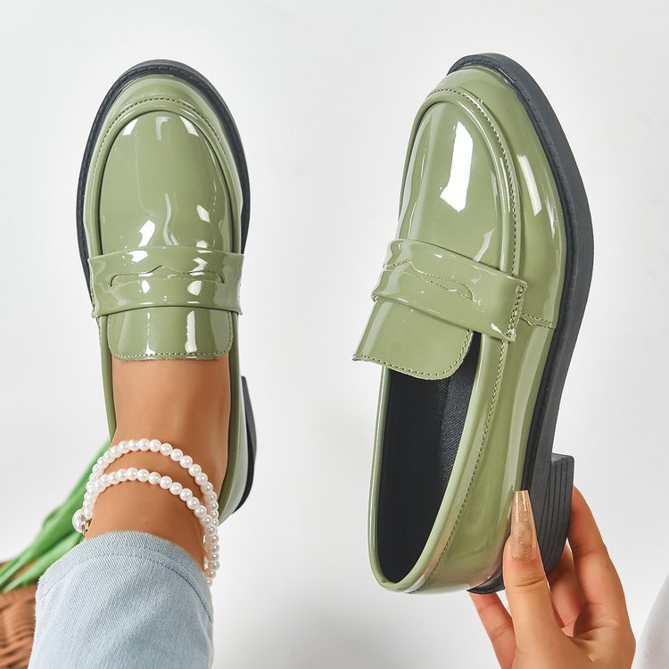 Damen modische Slipper mit trendigem Glanz und rutschfester Sohle