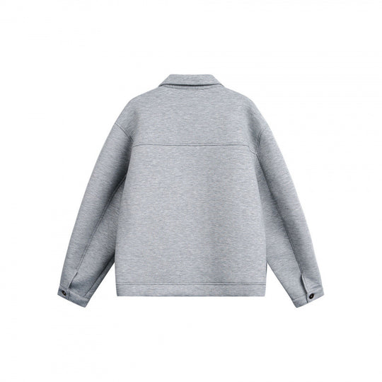 Unisex Boxy-Zip-Sweatjacke mit Hemdkragen, verdeckten Nähten und Eingrifftaschen Shop Nory