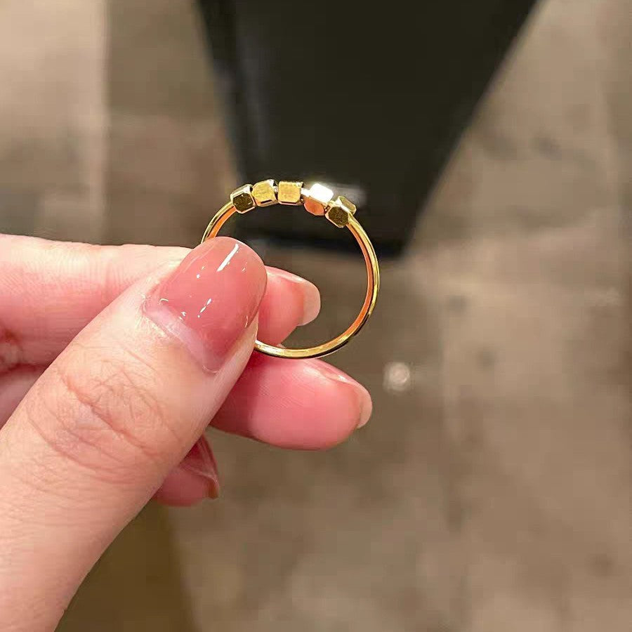 Damen Minimalistische Perlen Stapelring Shop Nory