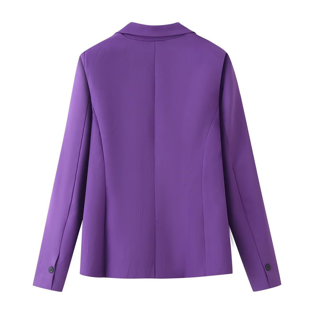 Damen Einreihiger taillierter Blazer mit schmalem Revers und Paspeltaschen Shop Nory