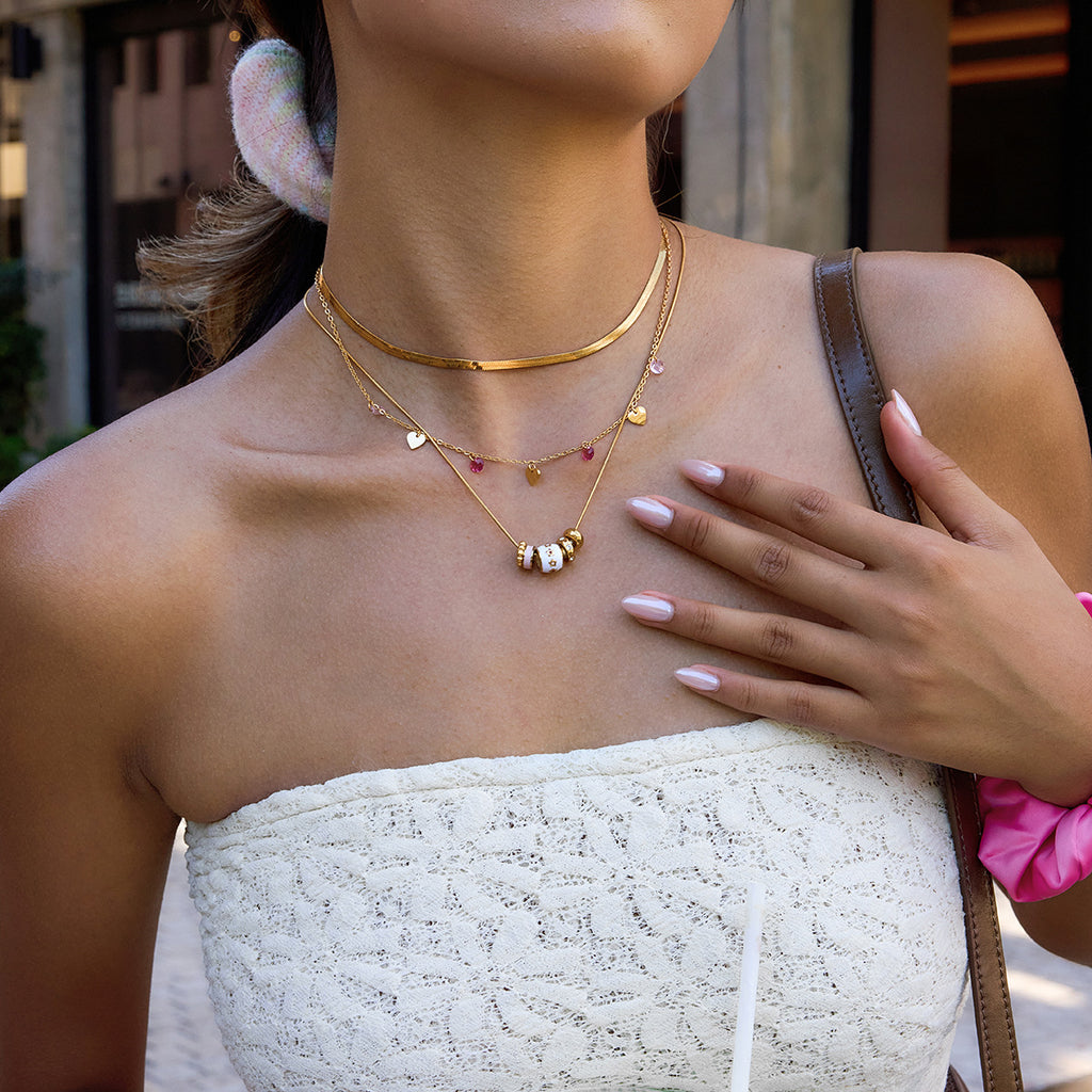 Damen elegante Halskette aus hypoallergenem Edelstahl mit verspieltem Anhänger Shop Nory