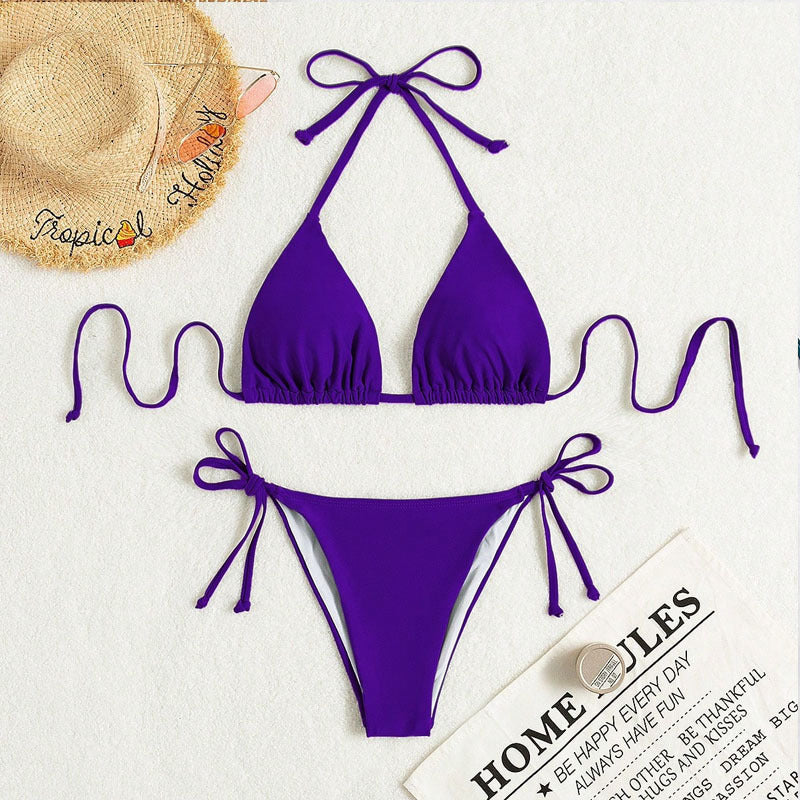 Damen Triangel-Bikini mit verstellbaren Schärpen