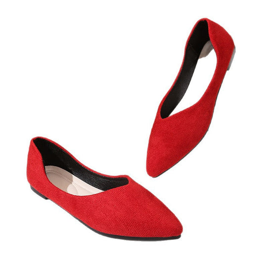 Damen elegante Ballerina-Schuhe mit spitzem Design und komfortabler Innensohle