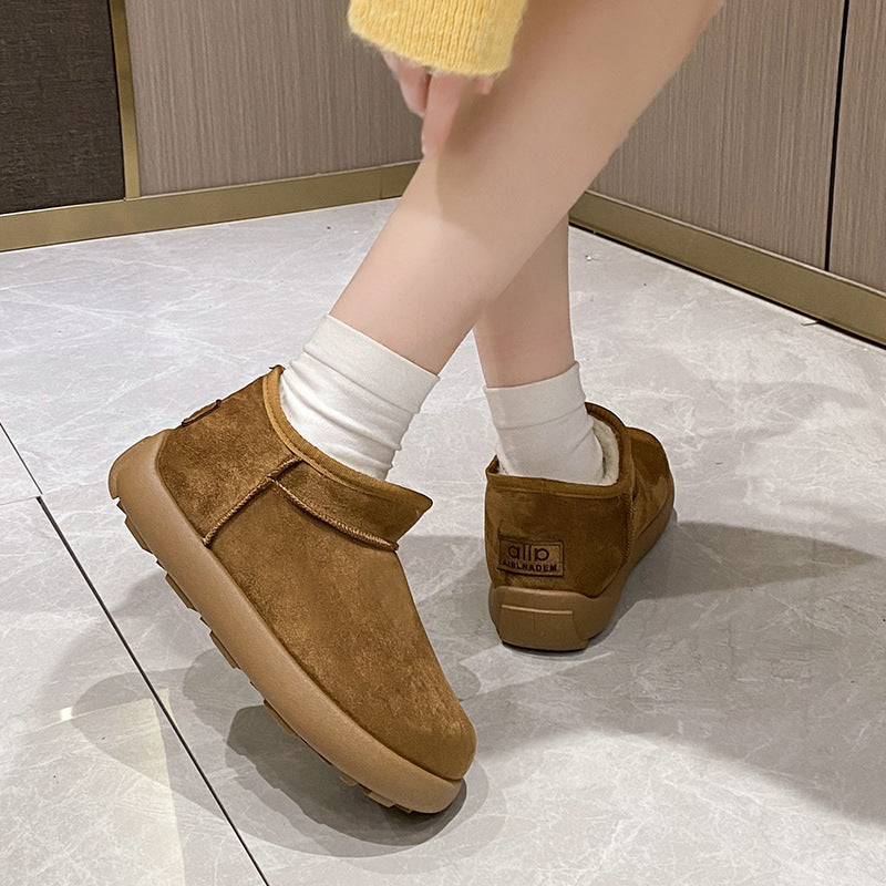 Damen Gefütterte Kurzstiefeletten mit Teddyfutter und rutschfester Profilsohle Shop Nory