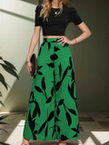 Damen Palazzohosen mit floralem Muster
