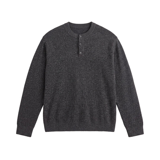 Herren Strukturierter Henley‑Strickpullover mit Dreifach‑Knopfleiste Shop Nory