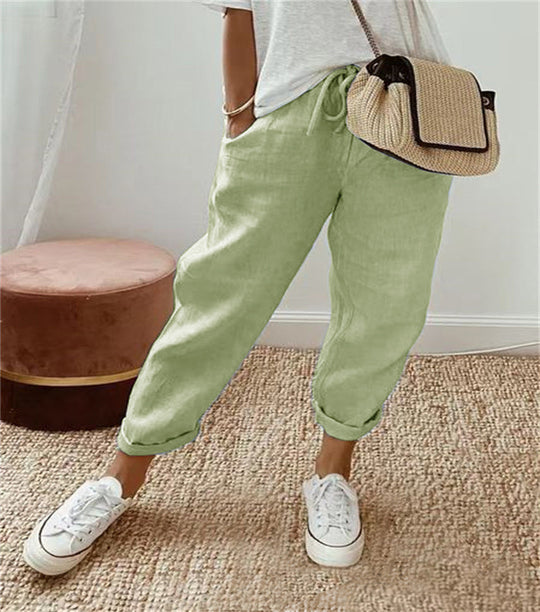 Damenschalotte-Haremshosen mit floralem Stickmuster Shop Nory