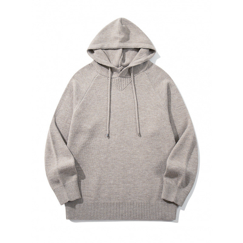 Unisex Oversize Strickkapuzenpullover mit Raglanärmeln und Rippbündchen Shop Nory