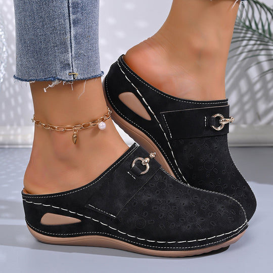 Damen Komfortable Clogs mit eleganter Verzierung