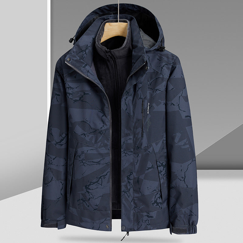 Herren Wasserabweisende Outdoor-Jacke mit integrierter Fleece-Innenjacke Shop Nory