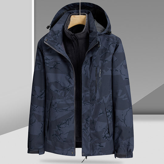 Herren Wasserabweisende Outdoor-Jacke mit integrierter Fleece-Innenjacke Shop Nory