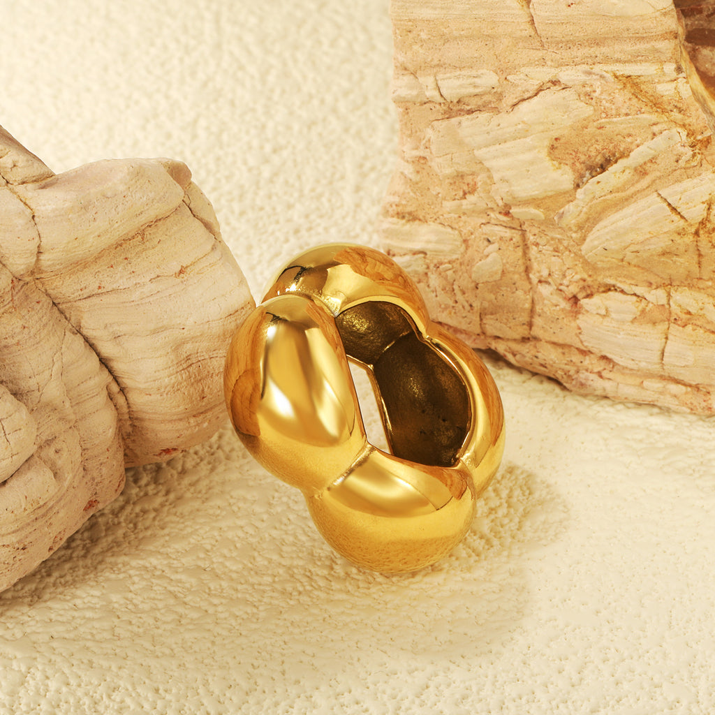 Damen Ring mit modernem, geschwungenem Knoten-Design Shop Nory