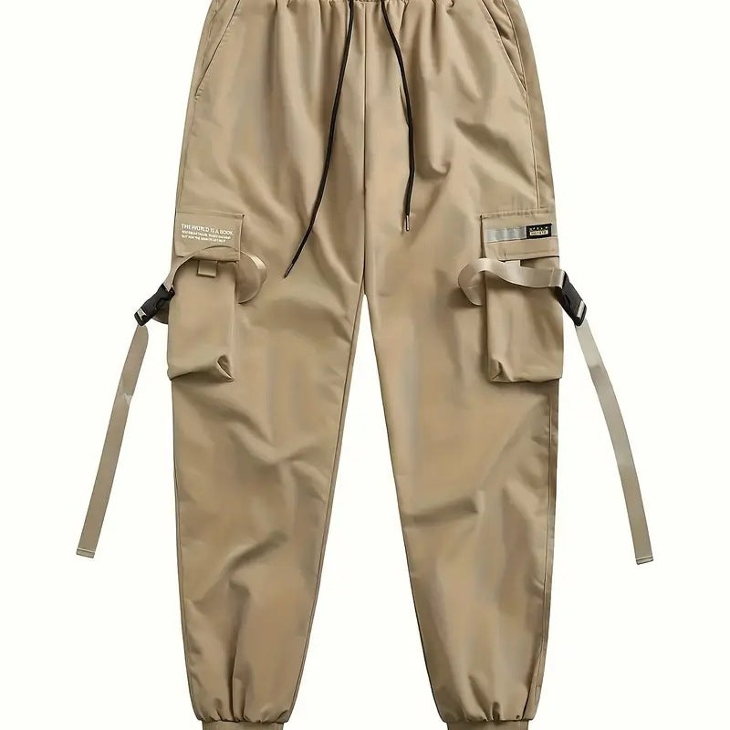 Herren Technische Cargo-Jogginghose mit Mehrfachtaschen, Gurtriemen & elastischem Bündchen Shop Nory