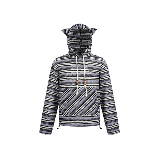 Damen Strick‑Kapuzenpullover mit Katzenohren und Kängurutasche Shop Nory