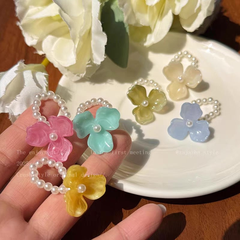 Damen Haarreif mit eleganter Blumenapplikation und Zierperlen Shop Nory