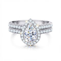 Damen Verlobungsring mit funkelndem Solitaire und elegantem Band Shop Nory