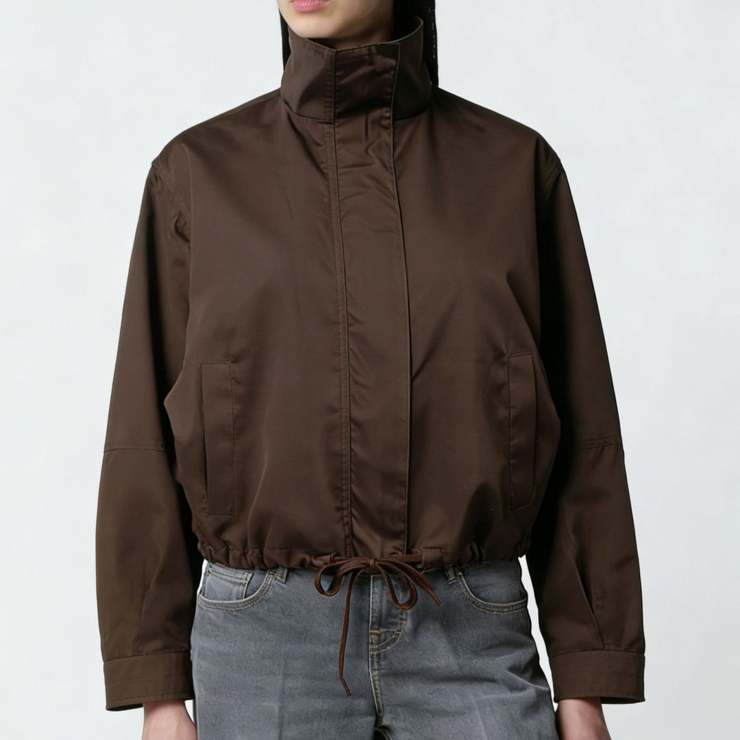 Damen Modische Jacke mit Stehkragen