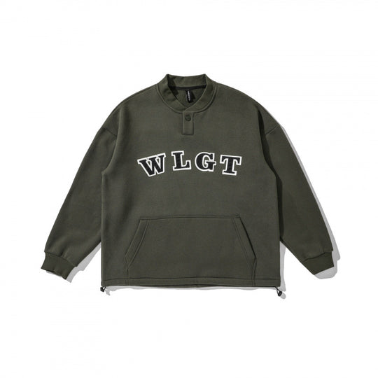 Unisex Oversize-Sweatshirt mit Henley-Knopfleiste, Kängurutasche und Tunnelzugsaum Shop Nory