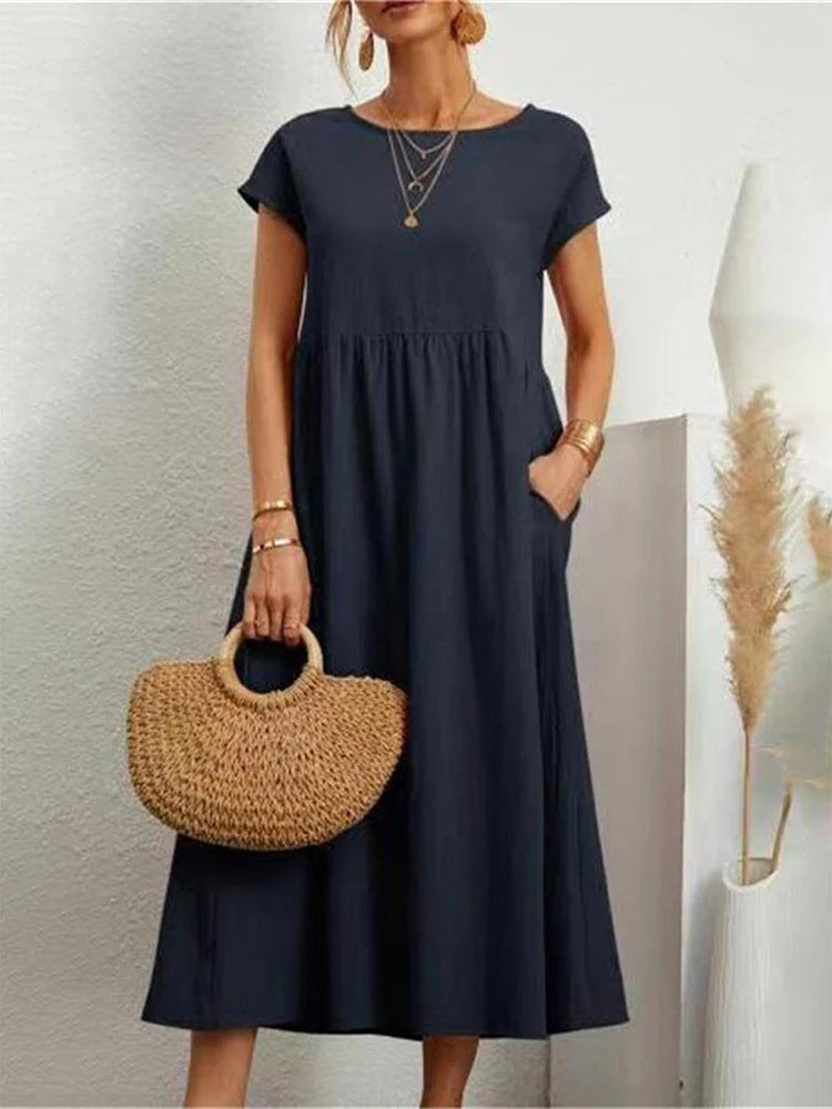 Damen Maxikleid aus leichtem, luftdurchlässigem Stoff
