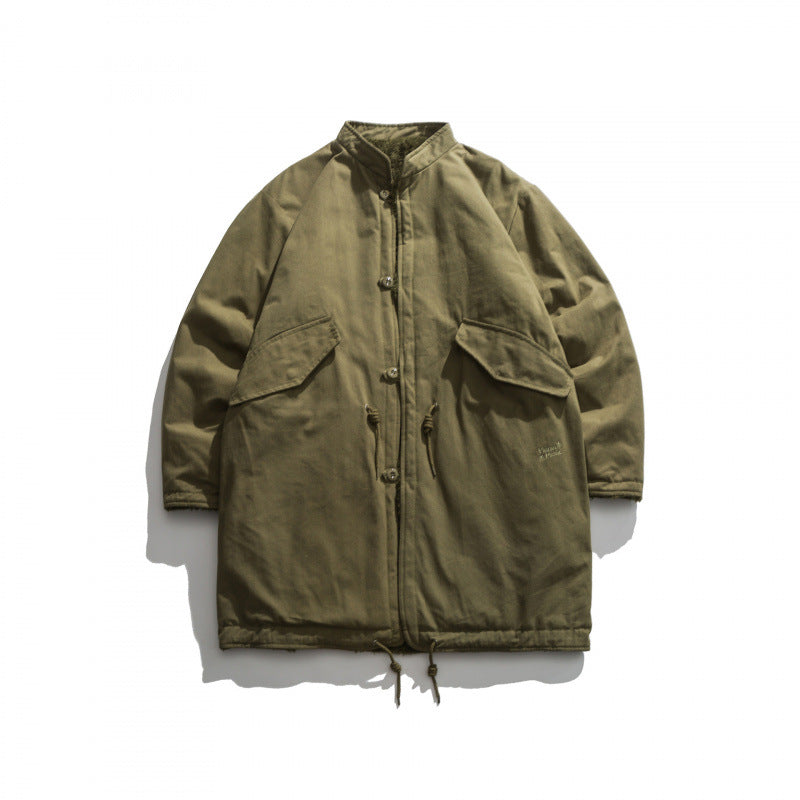 Herren Isolierende Parkajacke im Oversize‑Cut mit Sherpa‑Futter und Tunnelzugsaum Shop Nory