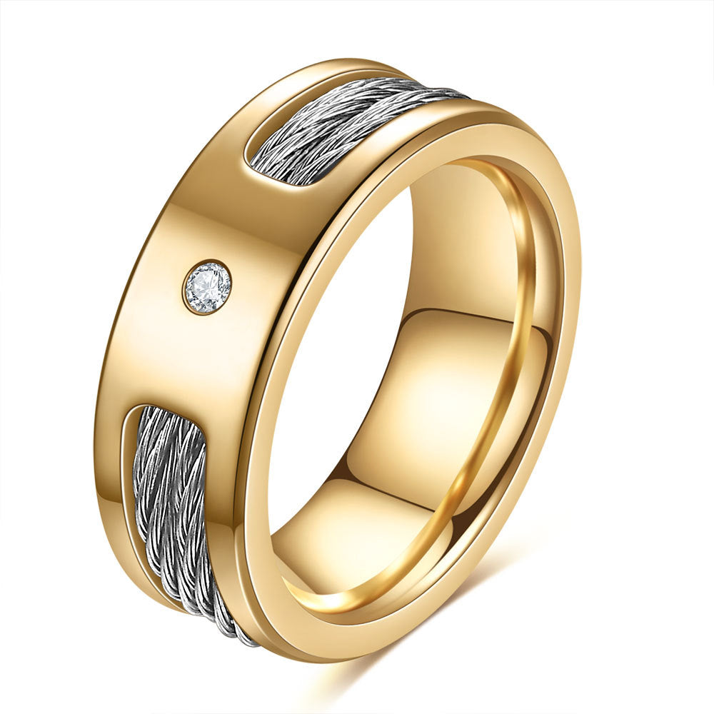 Herren Ring mit modernem, strukturiertem Design und glänzender Oberfläche Shop Nory