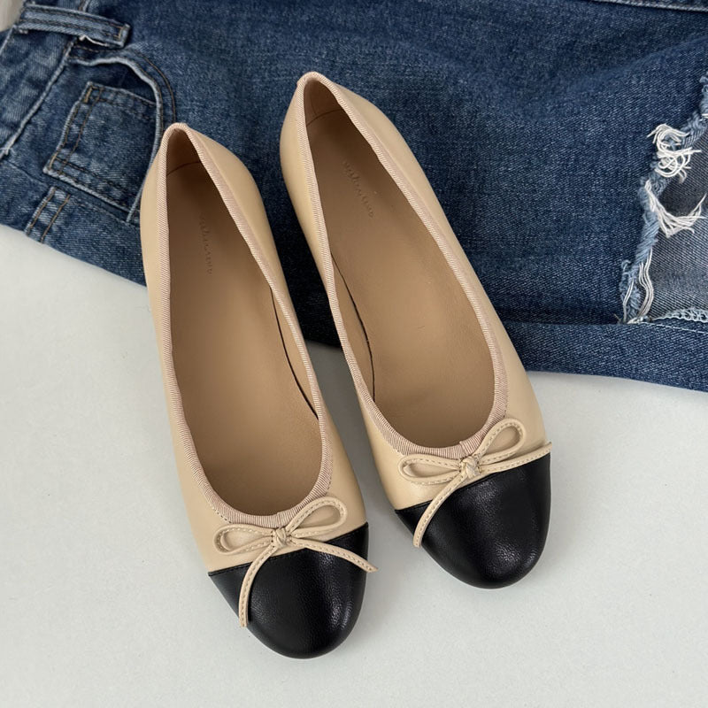 Damen Ballerinas mit zeitlosem Design und eleganter Schleifenapplikation