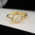 Damen Ring mit modernem Kettendesign und funkelndem Zirkonia Shop Nory
