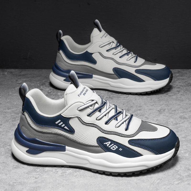 Herren Casual‑Straßen‑Sneaker mit mehrschichtiger Gummiplattform und atmungsaktiven Mesh‑Overlays Shopy Nory