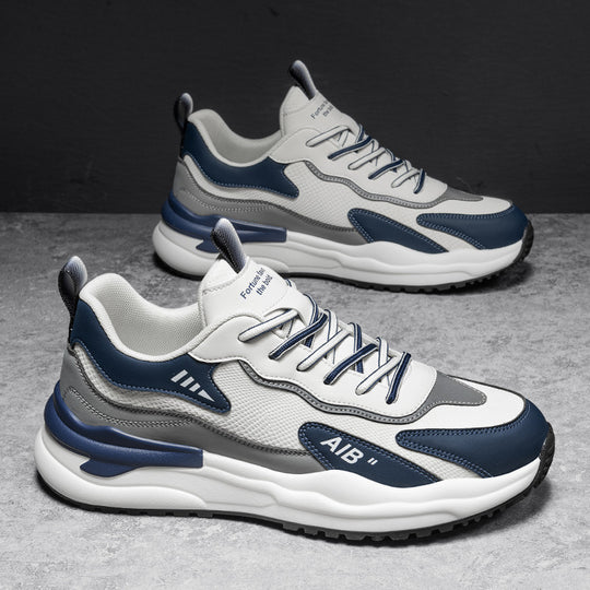 Herren Casual‑Straßen‑Sneaker mit mehrschichtiger Gummiplattform und atmungsaktiven Mesh‑Overlays Shopy Nory