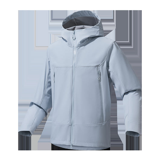 Herren Softshell‑Kapuzenjacke mit Stretch, wind- und wasserabweisender Membran und Zwei‑Wege‑Reißverschluss Shop Nory