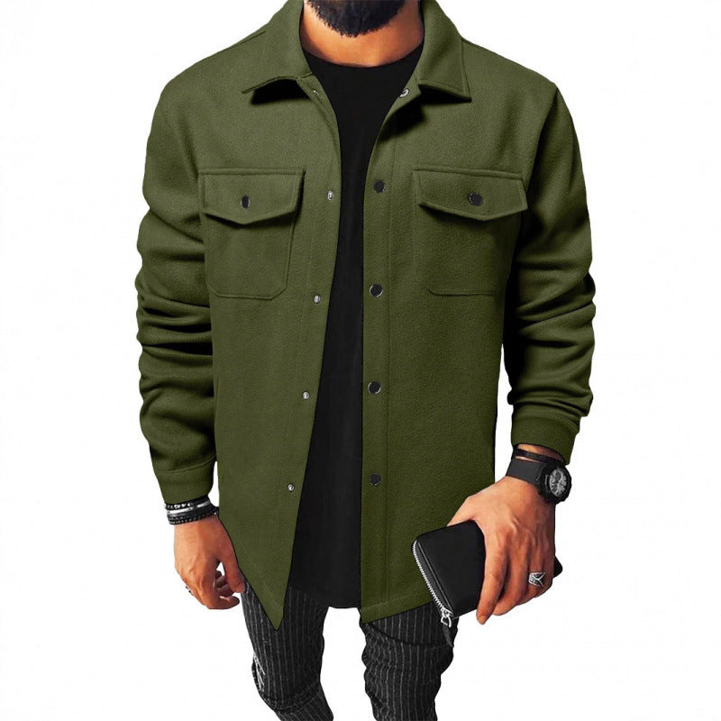 Herren stylische und warme Flanelljacke
