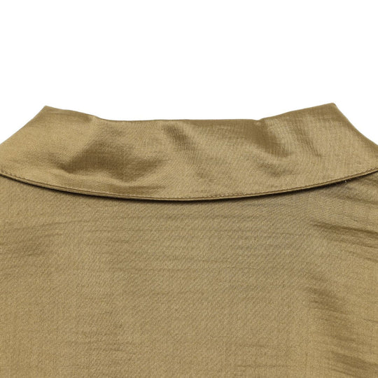 Damen Oversize-Satinbluse mit Hemdkragen, verdeckter Knopfleiste und Manschetten Shop Nory