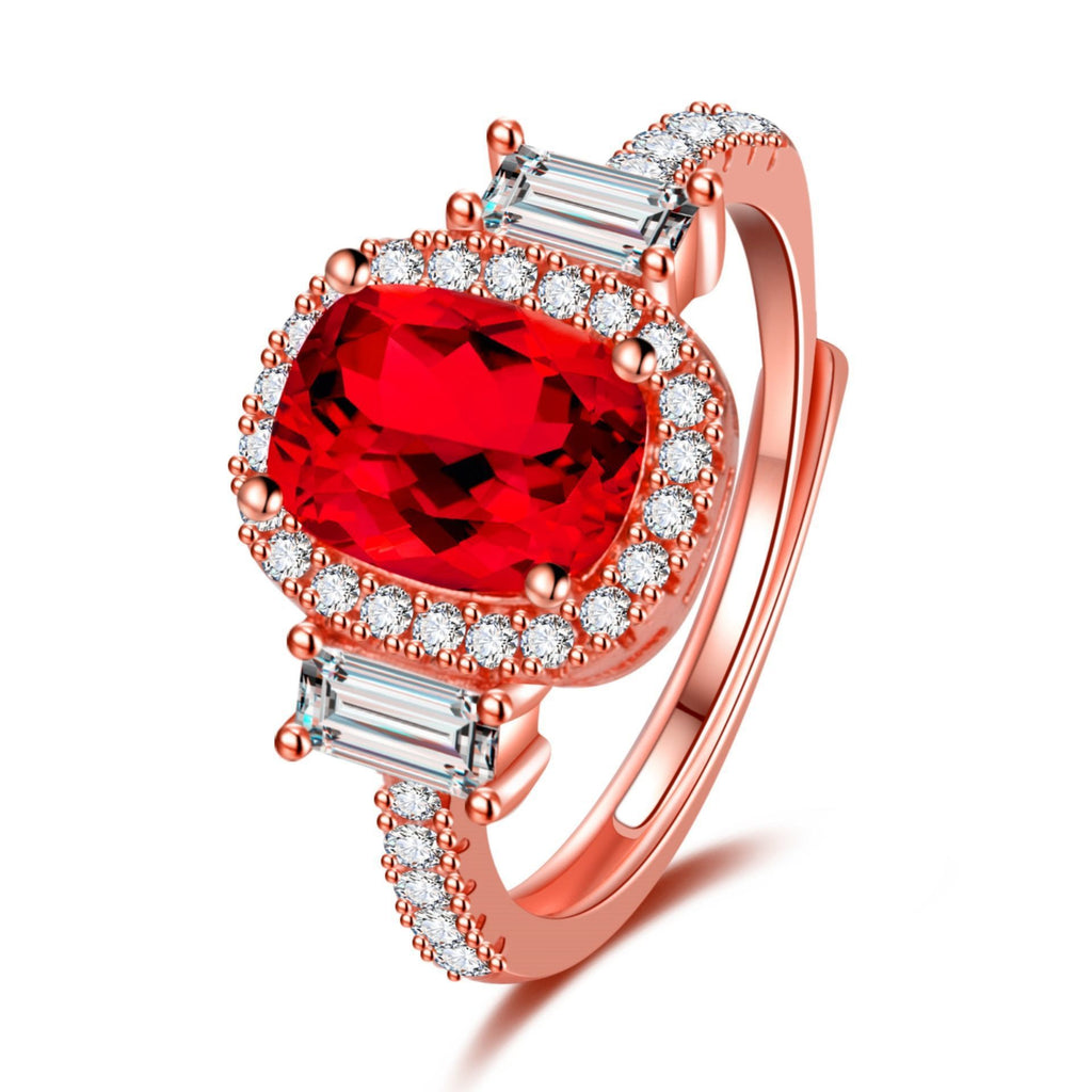 Damen eleganter Ring mit funkelndem Solitär und verspieltem Zirkonia-Besatz Shop Nory