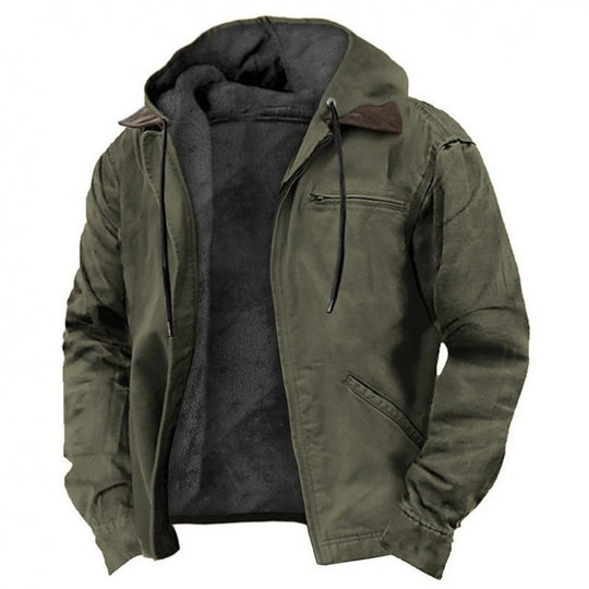 Herren Gefütterte Fieldjacke mit Kapuze und Sherpa-Futter Shop Nory