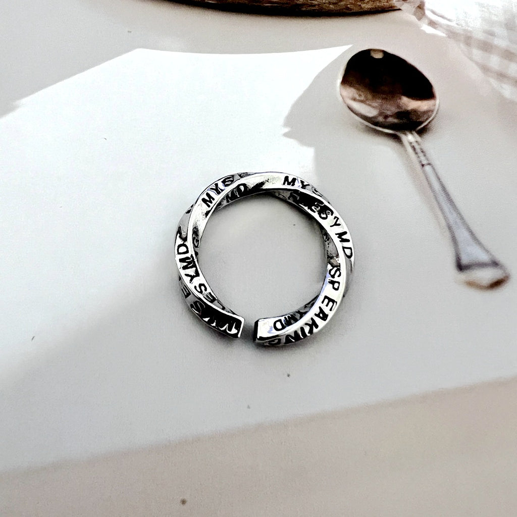Damen Offener Ring mit inspirierendem Schriftzug Shop Nory
