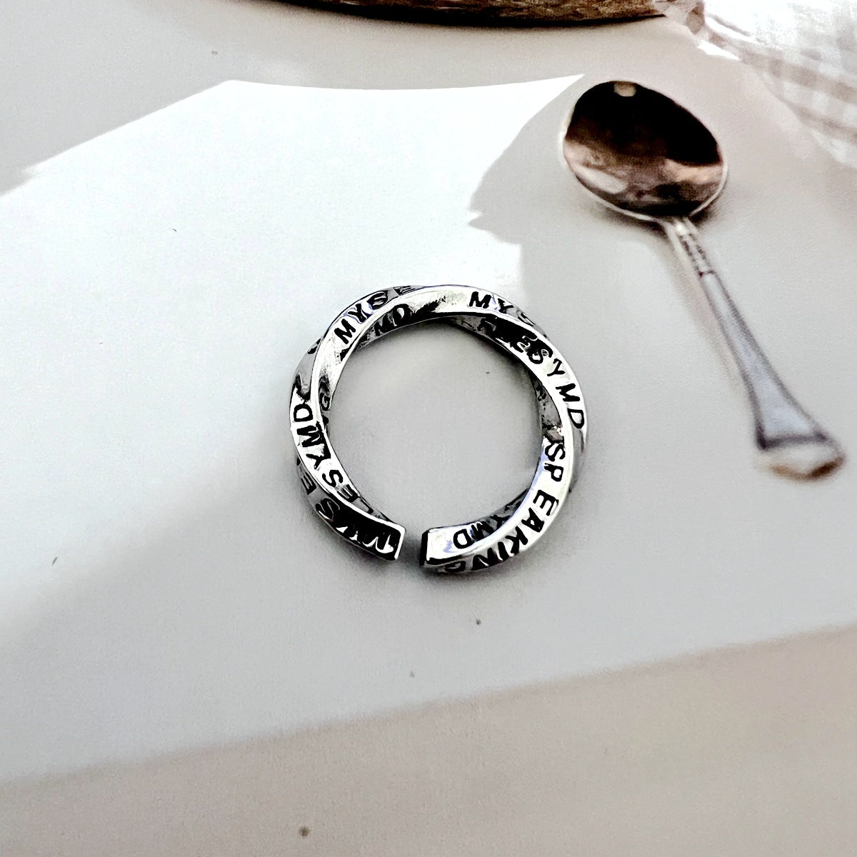 Damen Offener Ring mit inspirierendem Schriftzug Shop Nory