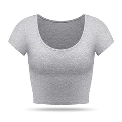 Damen Taillierte Rippstruktur MischgewShopnorye Cropped-Top