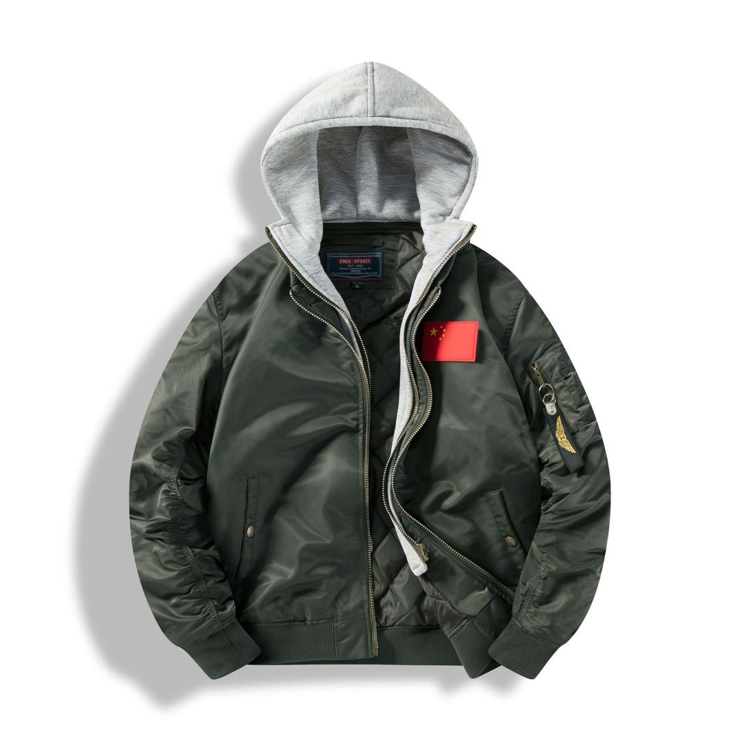 Herren Bomberjacke mit abnehmbarer Kapuzen-Innenseele und gesteppter Thermofütterung Shop Nory