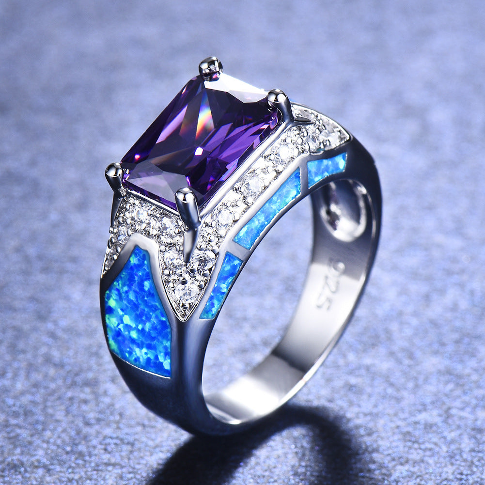 Damen Schmuckring mit mehrfarbigem Kristall und funkelnden Zirkonia Shop Nory