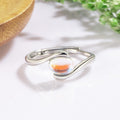 Damen Ring mit elegantem, geschwungenem Design und funkelndem Glasstein Shop Nory