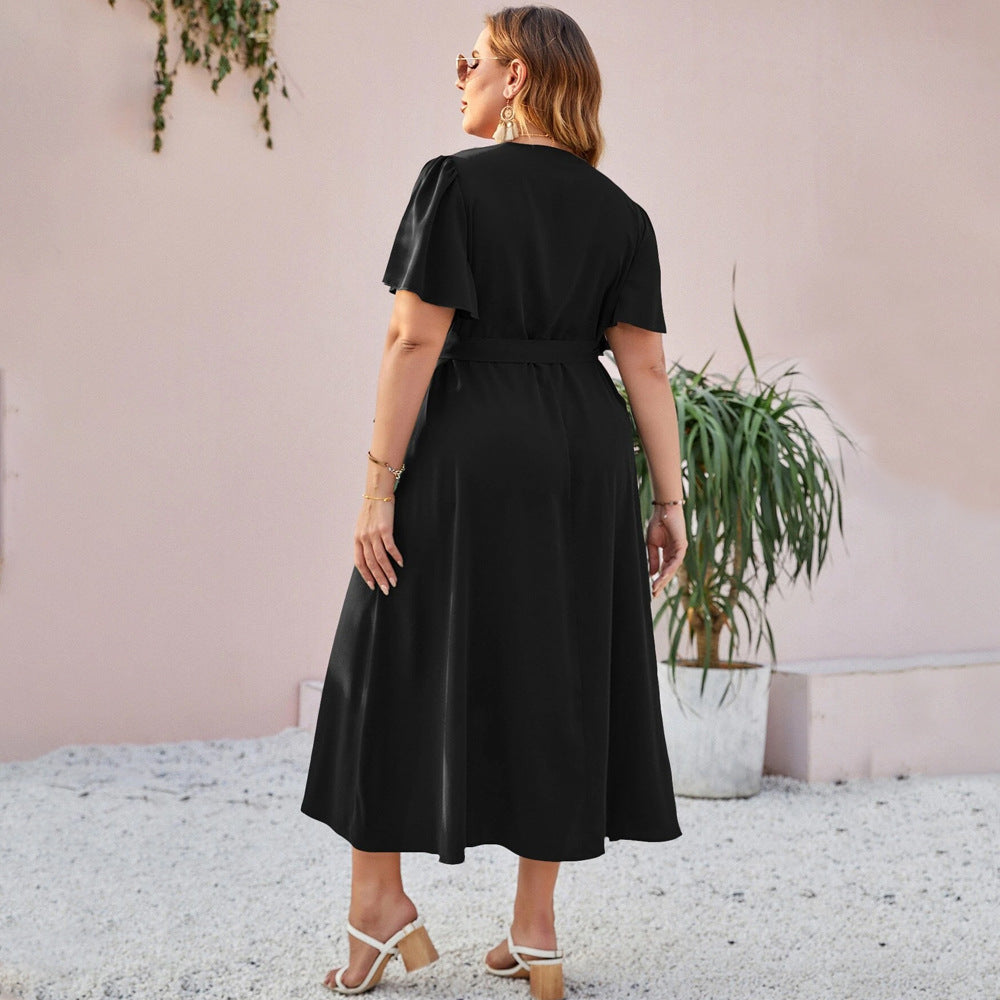 Damen Wickelmaxikleid mit eleganter Drapierung und since Silhouette