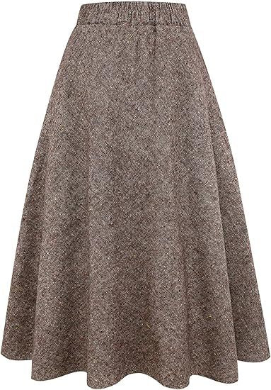 Damen Schwingender A-Linien Rock im modischen Karomuster Shopnory