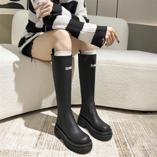 Damen Strapazierfähige und modische Stiefel mit hohem Schaft