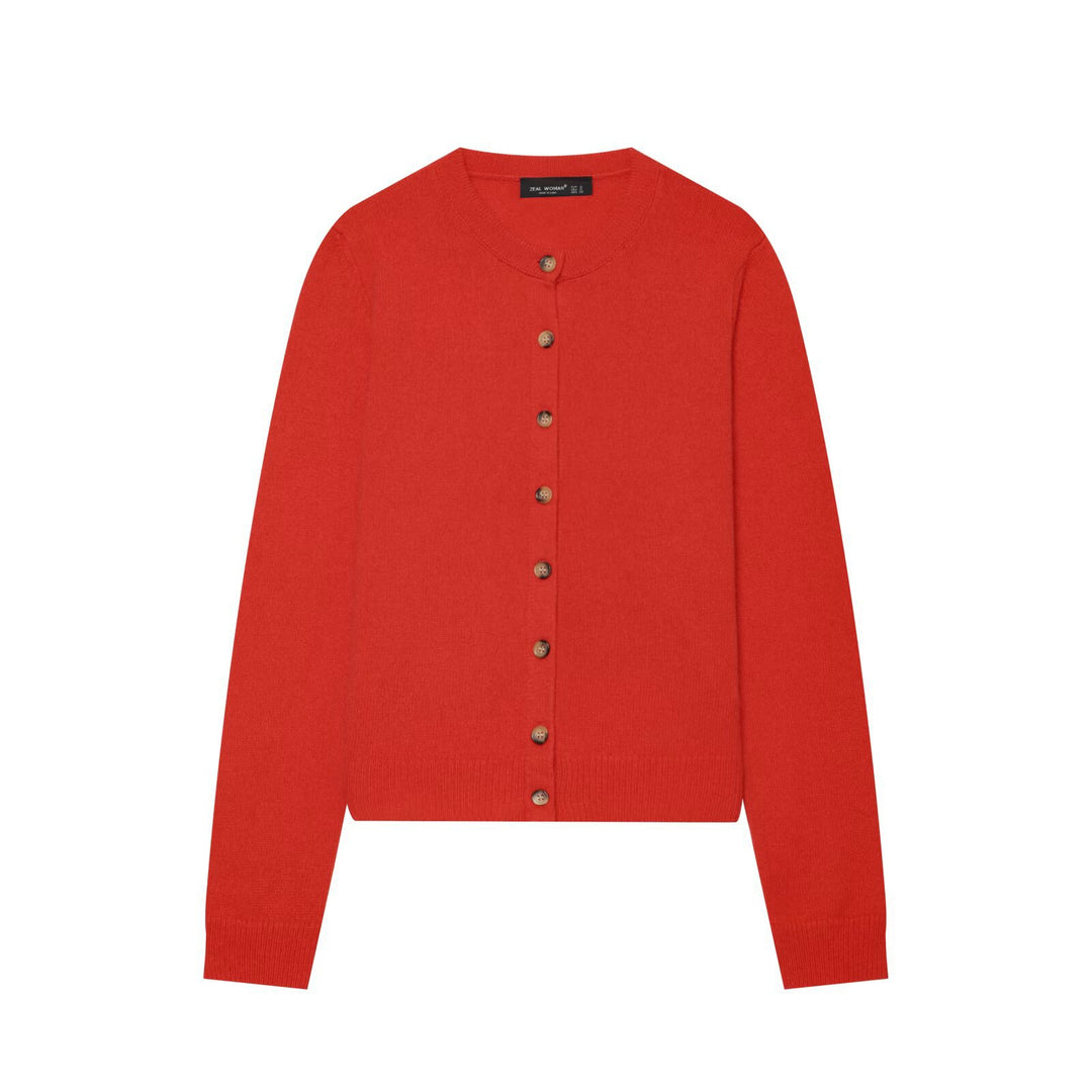 Damen Feinstrick-Cardigan mit Rundhalsausschnitt und durchgehender Knopfleiste Shop Nory