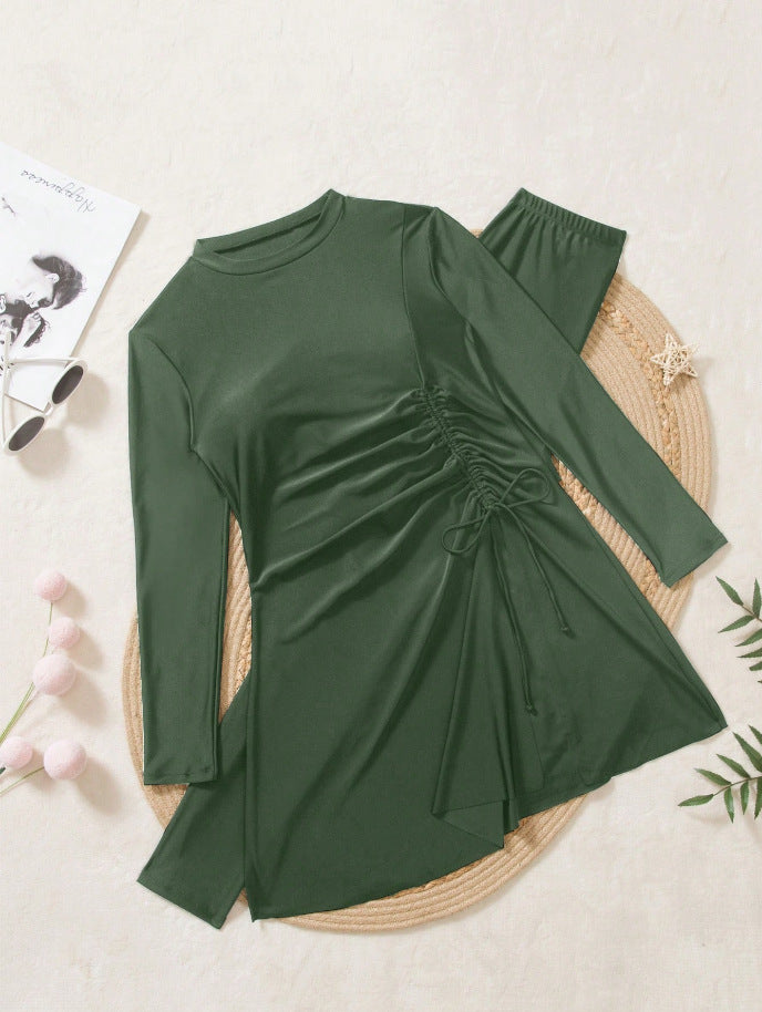 Damen Bade-Tunika mit seitlicher Raffung und Leggings Shop Nory