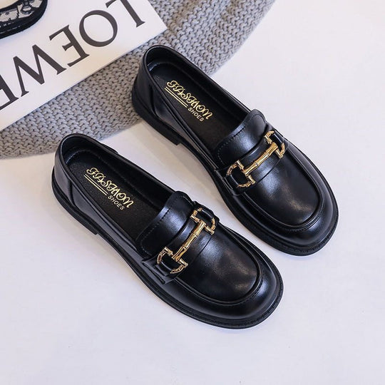 Damen Klassische Loafers mit elegantem dekorativen Schnallenverschluss