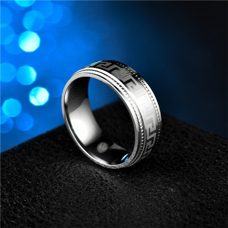 Herren Ring mit kunstvollem graviertem geometrischem Muster Shop Nory