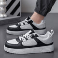 Unisex nan Plateausneaker aus Lederimitat mit atmungsaktivem Mesh-Zungenbereich und stoßdämpfender Profilsohle