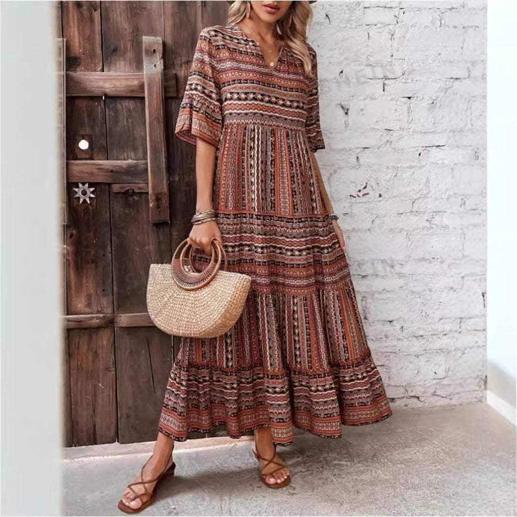 Damen Maxikleid im Ethno-Design Shopnory